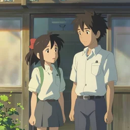 the scene in the movie weathering with you, by makoto shinkai, light effect, 8 k