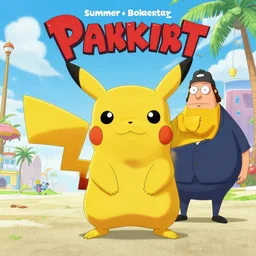 epic movie poster summer blockbuster pikachu stars in bobs burgers, directed by stanley kubrick