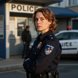 ta mère a poil devant la station de police