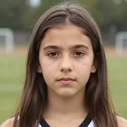 athletic spanish short 2 0 years old girl, pretty face, pointy nose, big brown eyes, small lips, long brown hair,
