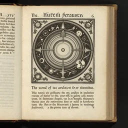 a beautiful page of an old grimoire explaining the creation of the universe by greg rutkowski trending on artstation