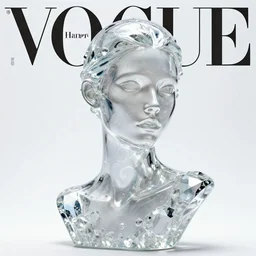 a sculpture made of water and crystal, bust, portrait, fashion model, future, harper's bazaar, vogue, magazine, insanely detailed and intricate, concept art, ornate, luxury, elite, elegant, trending on artstation, by Ruan Jia, Kenneth Willardt, Ross Tran, WLOP, Andrei Riabovitchev.