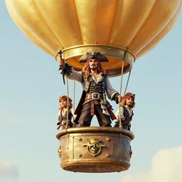 pirates hot air balloon ultradetailed digital art, irina french, heraldo ortega, mandy jurgens, golden ratio, art canvas, award winning, masterpiece trending on artstation 8 k 1 5 0 mpx