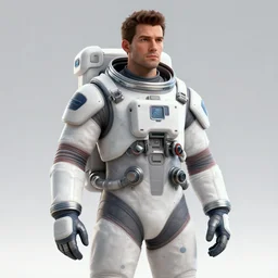 a futuristic man in a spacesuit, unreal engine, cgsociety, artstation, stylized,