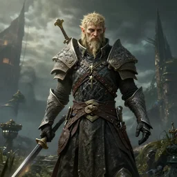 highly detailed elden ring portrait photo of a doomguard in a scenic dystopian environment, hyperrealistic illustration by william didier - pouget