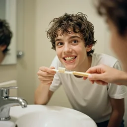 a tooth demanding that it must be brushed historic photograph