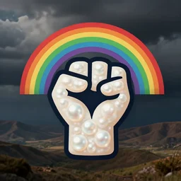 vector art | fist logo | pearl rainbow, outlines, textures, contrast | friendly fun soft polished coherent simple modern | hi - fructose, divine proportion, smooth, octane render, sharp focus, artstation | beeple, |