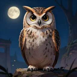 a night owl warrior, digital art