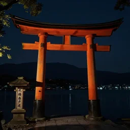 Japanese Torii,night , by Grzegorz Rutkowski