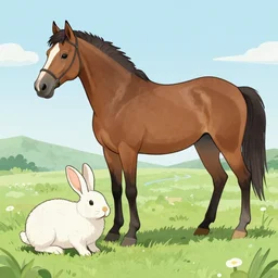 a chimera of a horse and a rabbit