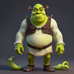 Shrek as gigachad, tentacles, octane render, 3d digital art by beeple, unreal engine 5, award winning