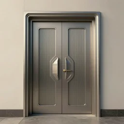 a 1 9 8 0 s sci - fi art - deco double door by stanley artgerm lau highly detailed, sharp focus, cinematic lighting, octane render, simplistic, very coherent. cinematic, hyper realism, high detail, octane render, 8 k
