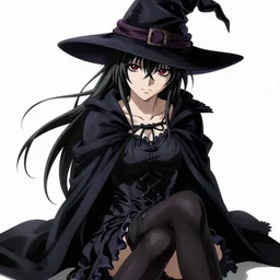 still of dark witch in deathnote :: anime style, anime, realistic anime, hyper realistic anime detailed, hyper detailed, highly detailed, symmetrical, symmetrical eyes, in the style of deathnote
