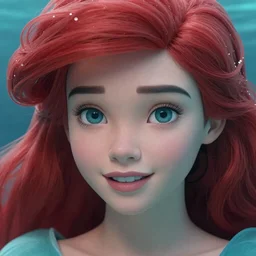 princess ariel, sea, hyper realistic face, beautiful eyes, fantasy art, in the style of greg rutkowski, intricate, hyper detailed, smooth