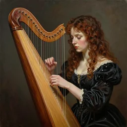 a lyre | highly detailed oil painting, hyperrealistic, very intrincate | cinematic lighting, award - winning | by rachel ruysch, giger, beksinski and bocklin | by austin osman spare and william blake, trending on artstation, cgsociety, official art, octane.