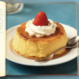 photograph of dessert from 1970's cookbook in color