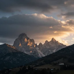 landscape photography, italy, cinematic, dramatic lighting, mountains, clouds, sunrise, beautiful, ultra wide angle, canon 5 dsr, flickr