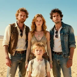 brock pierce, margaret murphy, and michael perez at burning man, movie poster in the style of first kid