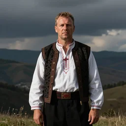 joe bidden in traditional bosnian clothing, photorealistic
