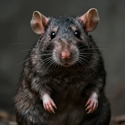 humonoid rat man, grimy, portrait, 4 k, photorealistic, whiskers