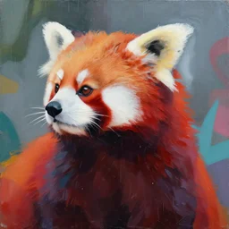 greg manchess portrait painting of red panda as overwatch character, medium shot, asymmetrical, profile picture, organic painting, rainy day, matte painting, bold shapes, hard edges, street art, trending on artstation, by huang guangjian and gil elvgren and sachin teng