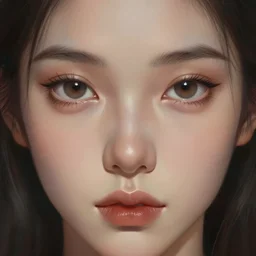 perfectly detailed closeup portrait of a beautiful mysterious woman, cute eyes, smooth, digital painting, by greg rutkowski and hr giger, zbrush, trending on artstation