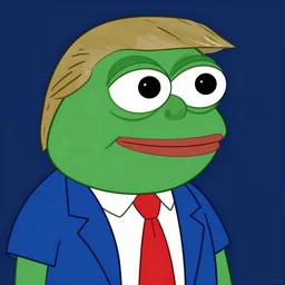 Donald Trump as a Pepe Frog, digital art