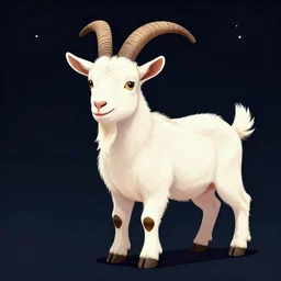 a space goat, digital art