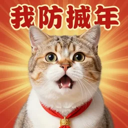 a very surprised cat in a propaganda poster