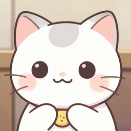 Kawaii anime cute cat