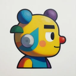Kidrobot Munny profile picture by Sachin Teng, asymmetrical, Organic Painting , Matte Painting,  geometric shapes, hard edges, graffiti, street art:2 by Sachin Teng:4