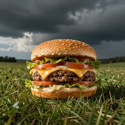 a big mac in a meadow