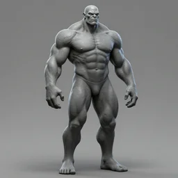 extremely muscular man, mutant, grey skin, full body, 3 d model, artstation, painted by stanley lau, painted by greg rutkowski, painted by stanley, artgerm, masterpiece, digital art, trending on arts