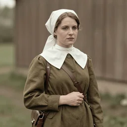 world war i nurse, vintage photography, photography, restored, colorize