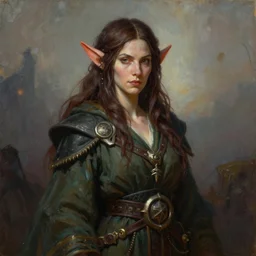 a beautiful portrait painting of a female fantasy gnome sorceress in robe, portrait fantasy art, dungeons and dragons character art, warcraft art, art by keith parkinson and greg rutkowski and tim hildebrandt