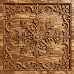 ornately engraved wood texture, octane render
