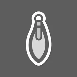 an icon with a spygladd, vector, detailed, grayscale