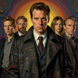 evil bad - guy frank grillo is a private detective of the underworld portrait portrait portrait, intricate tenchcoat, detective investigator geiger beksinski ross tran jordan grimmer darren quach ilya repin psychedelia aquatint