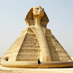 pyramid with gigantic cobra wrapped around it in the style of Rob Lefield and Dan Mumford , trending on artstation, digital art,surrealism ,macro,blueprint ,vaporwave ,
