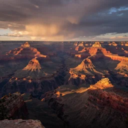 landscape photography by marc adamus, grand canyon, sunset, dramatic lighting, wind, beautiful