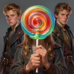 a detailed portrait lollipop kids, by greg rutkowski and justin gerard, digital art, realistic painting, very detailed, fantasy, dnd, character design, trending on artstation