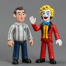 andy warhol cosplay pablo picasso, stop motion vinyl action figure, plastic, toy, butcher billy style