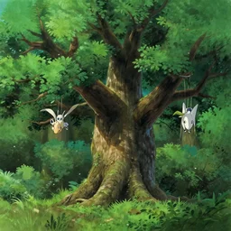 a geant oak tree in a forest of ori, studio ghibli, painted by tim white, michael whelan, j. c. 8 k