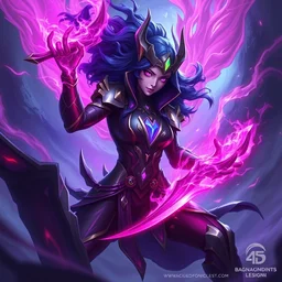 kha'zix league of legends wild rift hero champions arcane magic digital painting bioluminance alena aenami artworks in 4 k design by lois van baarle by sung choi by john kirby artgerm and greg rutkowski and magali villeneuve mage fighter assassin