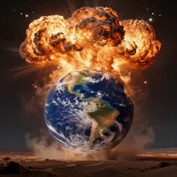 the earth exploding