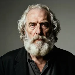 modern portrait photograph of socrates, taken by annie leibovitz. dramatic lighting