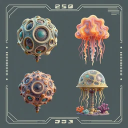design only! 2 0 5 0 s retro future art 1 9 7 0 s science fiction borders lines decorations space machine. muted colors. by jean - baptiste monge, ralph mcquarrie, marc simonetti. mandelbulb 3 d, fractal flame, jelly fish, coral