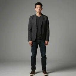 a portrait of a 30 year old man, full body.
