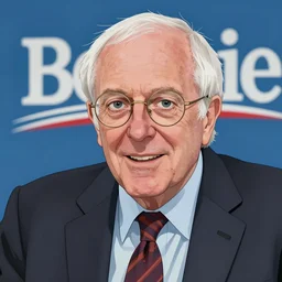 Bernie Sanders anime, highly detailed