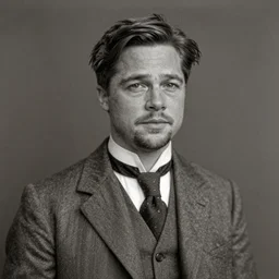 early 1900s portrait of Brad Pitt